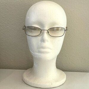 Vintage Y2K Ralph Lauren Silver Glasses 135 Brown Tinted Oval Lens Unisex